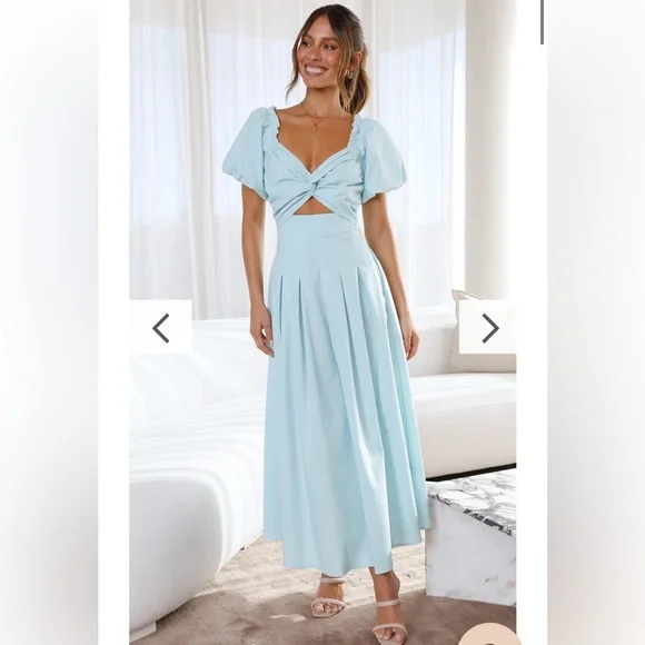 princess polly baby blue dress The Richmond boutique behind Spanberger's dazzling inaugural ball gown
